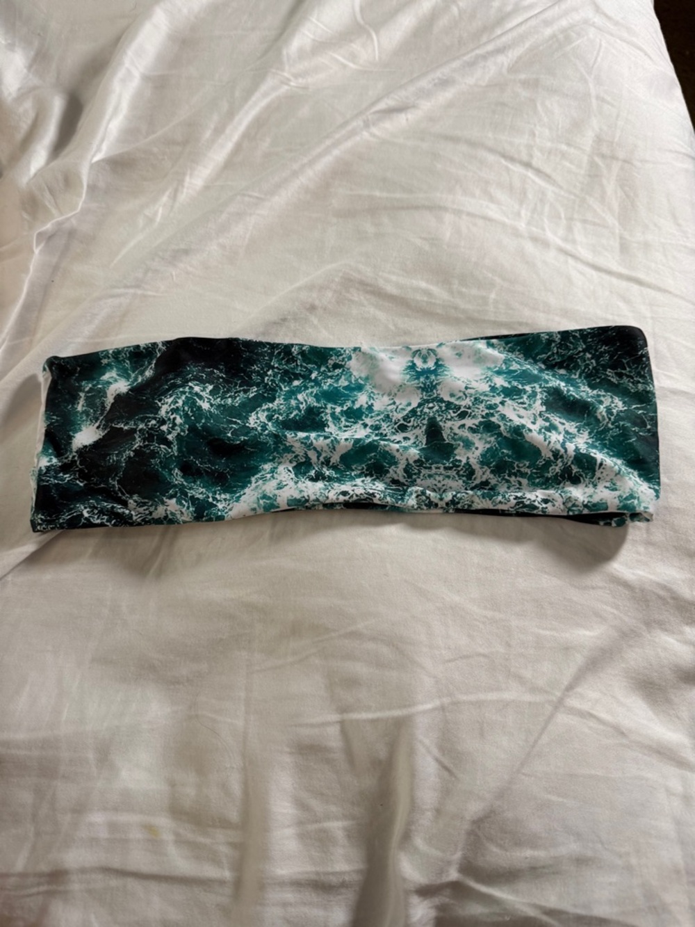 Zaful Teal & White Marbled swim